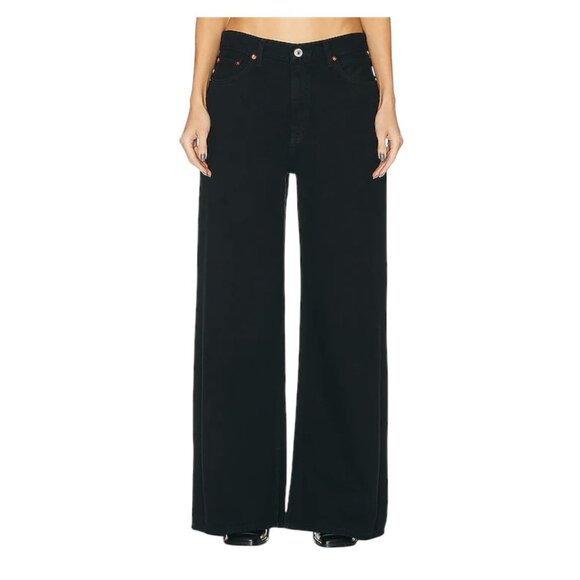 Re/Done Womens Black Flow Low Rider Loose Jeans Size 25 - Picture 2 of 16